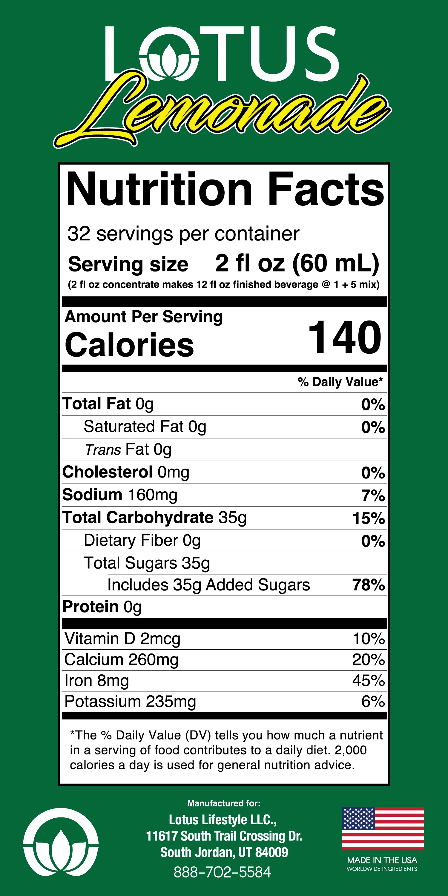 Lotus Old Fashioned Lemonade Concentrate (No Caffeine) - Image 3