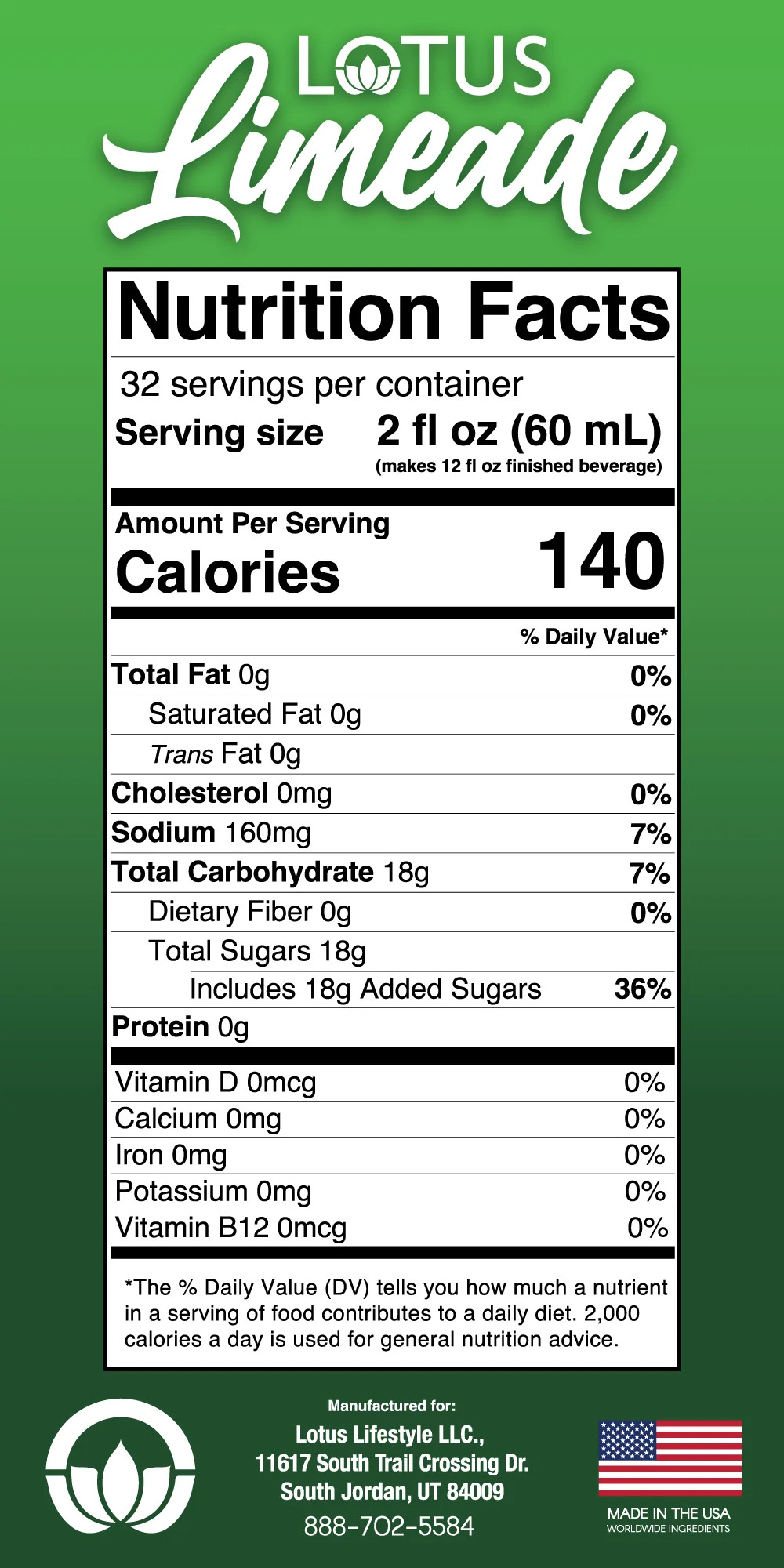 Lotus Limeade Concentrate (No Caffeine) - Image 3